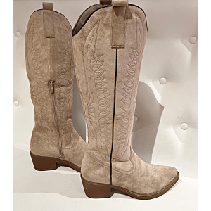 Cowboy Boot lang Suede khaki