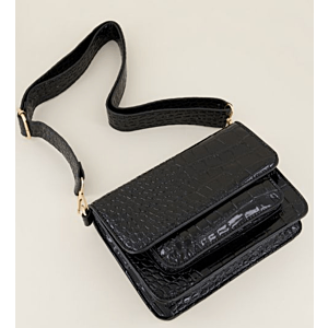 My Jewellery Schoudertas met croco design Zwart